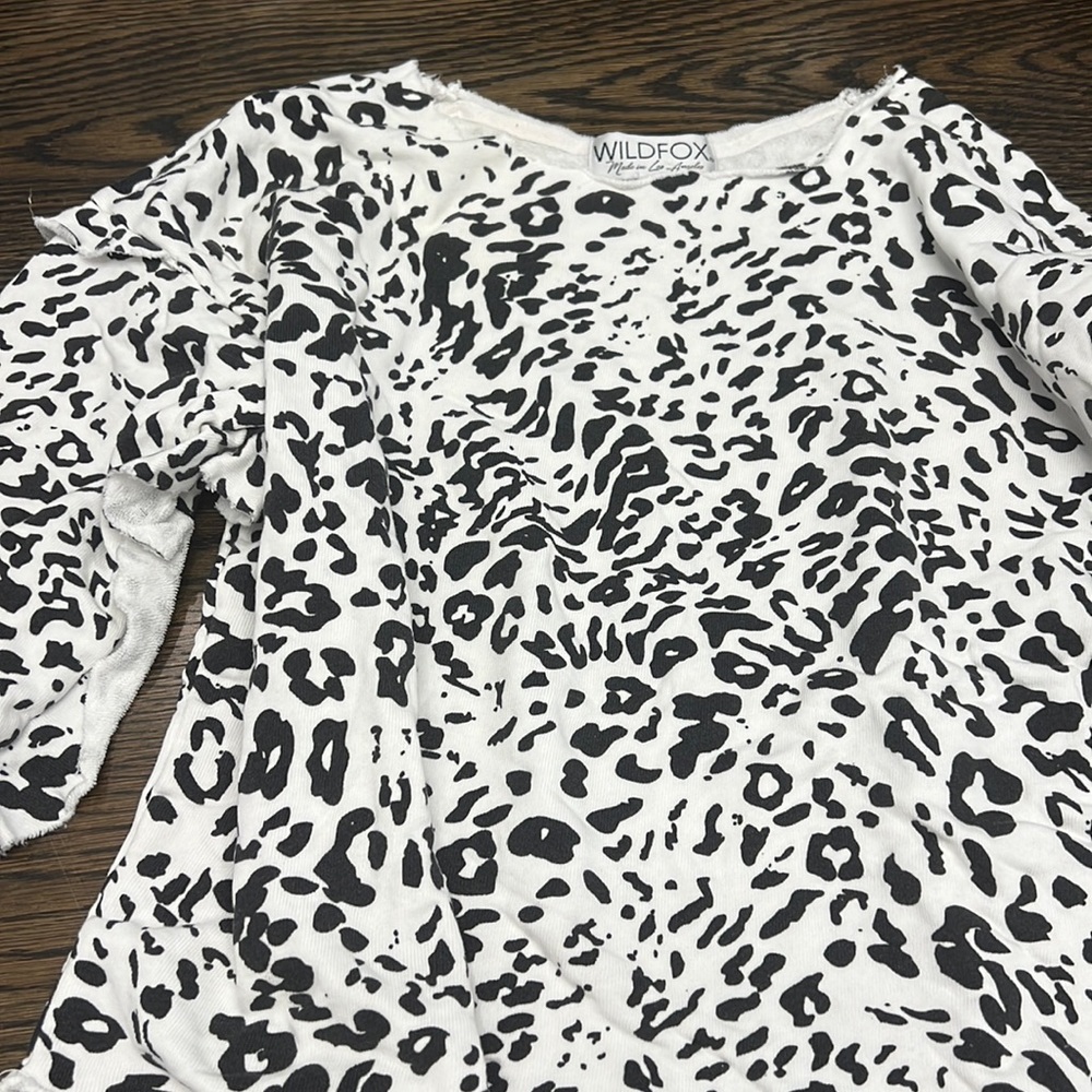 Wild fox black and white cheetah sweatshirt. I have bottoms too to match.